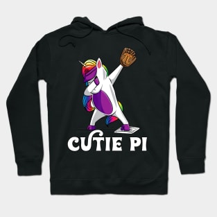 Funny pi day baseball unicorn Hoodie